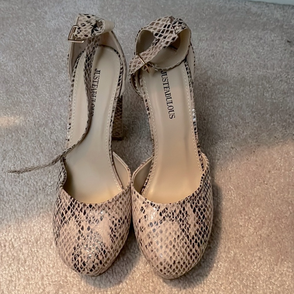 Animal Print Stilettos - Platform